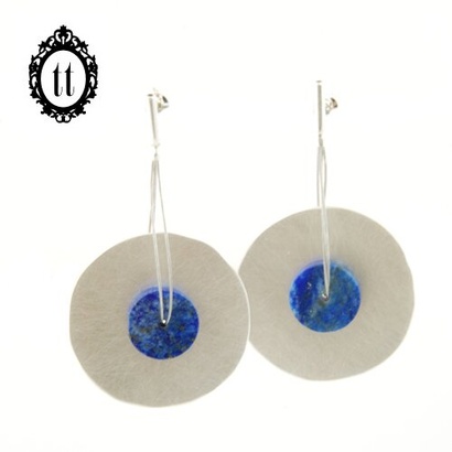 Kolczyki z kamieniem lapis lazuli